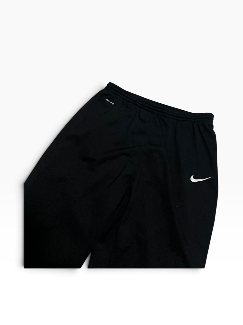 Nike Black Athletic Jogger Pants with White Swoosh